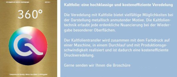 Wurzel Mediengruppe Cantz Katalog zur Kaltfolienpraegung